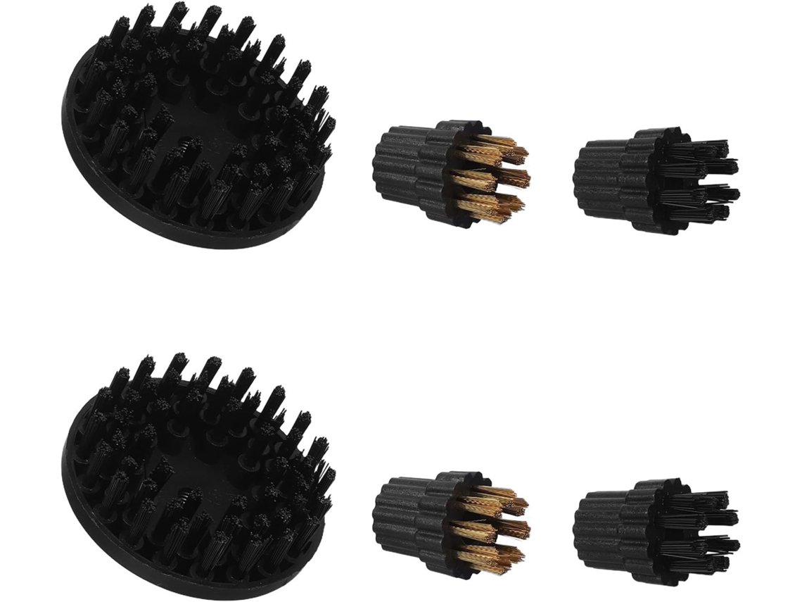 Acessórios Para Limpeza A Vapor 6 Escovas De Em Nylon E Plástico, Peças De Reposição Para Cozinha E Banheiro, Uso Em