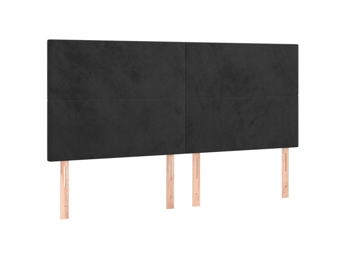 Cabeceira Preta 160x5x118/128 Cm Veludo MAISON EXCLUSIVE