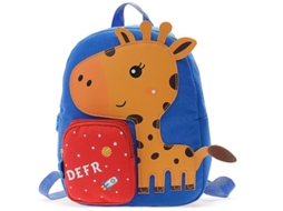 Mochila Escolar Crianças Mochilas Jardim de Infância Animal Girafa Crianças Sacos de Escola para Meninas Meninos Mochila a Azul