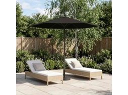 Vidaxl Guarda-sol De Jardim 230 X 230 Cm Poliéster Retangular Preto