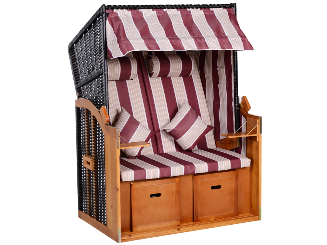 Conjunto 2 pessoas: 2 poltronas e mesa de centro com vidro, rattan, almofadas cinza