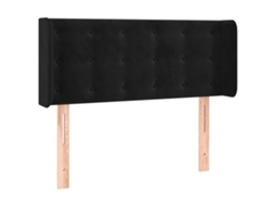 Headboard, Headboards Vidaxl Preto Veludo (103 X 16 X 78/88 Cm)