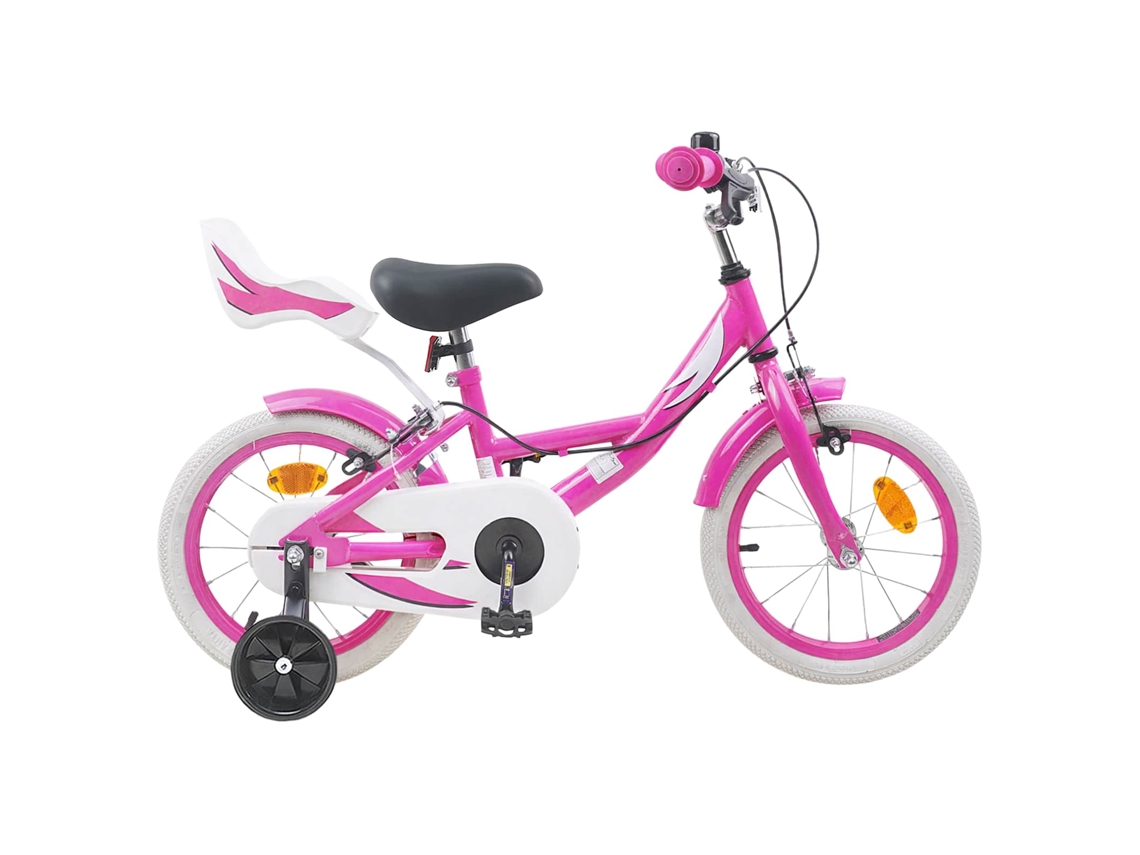 Vidaxl Bicicleta Infantil 12 Polegadas Para 2-4 Anos Rosa