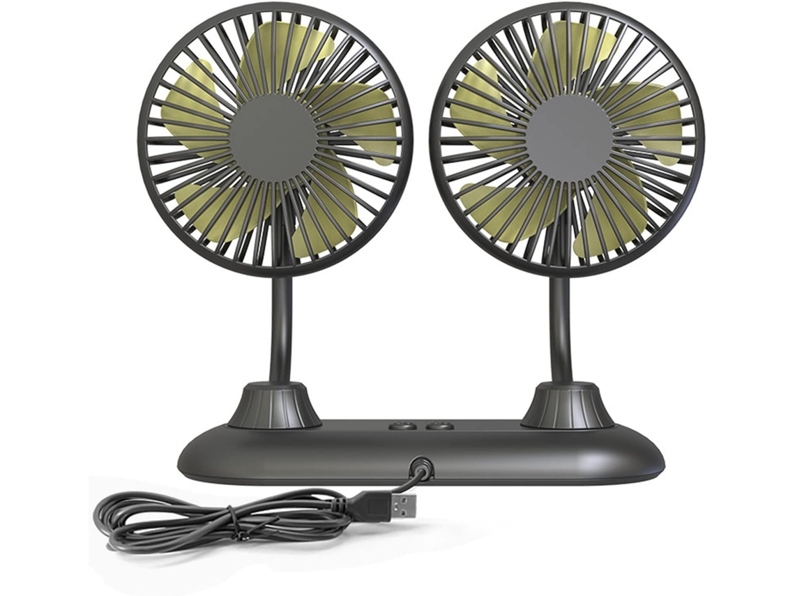 Ventilador Usb Para Carro Com 3 Velocidades Para O Banco Do Passageiro, Rotação De 360 Graus - Baixo Ruído