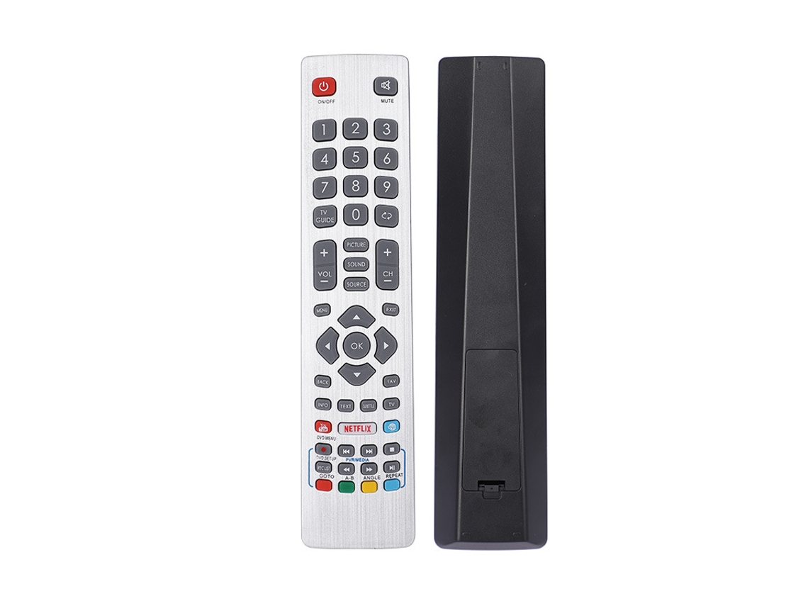 Comando remoto universal para Smart TV Sharp, com botões de atalho Netflix e YouTube YANYXR
