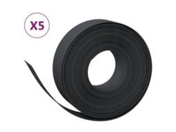 Conjunto 5 Borda De Jardim Vidaxl Preto Polietileno