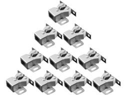 Conjunto De 10 Fechos Mola Esférica Em Metal Galvanizado Para Portas Armário, Com Roletes Duplos, Para Uso Em Portas