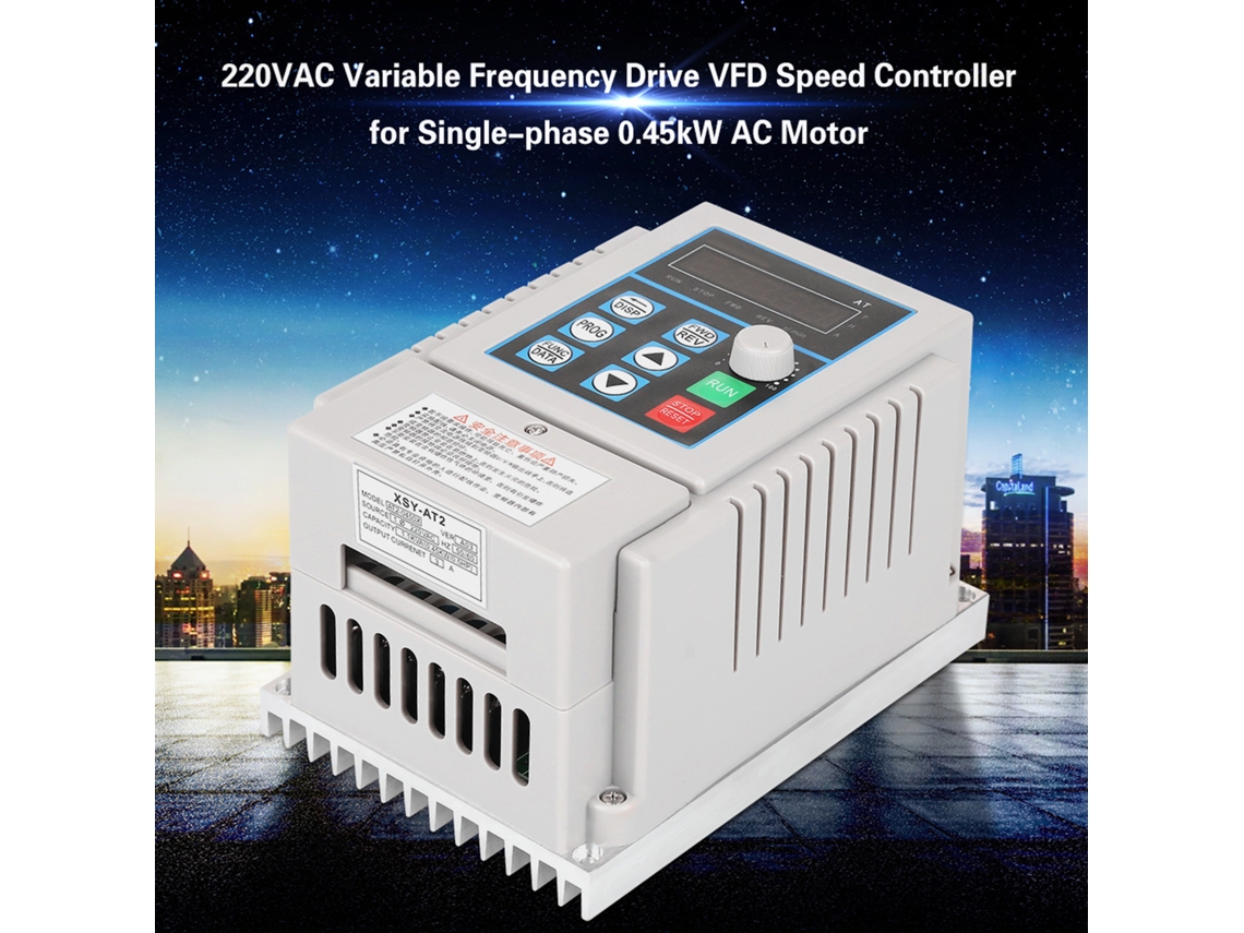 Controlador de Velocidade Variável Motor Ac 220v 0.45kw