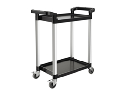 Carro multiusos Succebuy de 136 kg, carro de servicio de 2 niveles, carro de herramientas de 800 x 410 x 945 mm