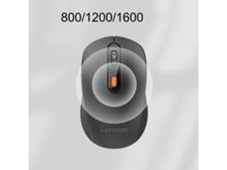 Mouse Óptico Sem Fio (conexão Multi-dispositivo Bluetooth 2.4g, Design Ergonômico Portátil) Produto Lenovo Howard Tongtuo