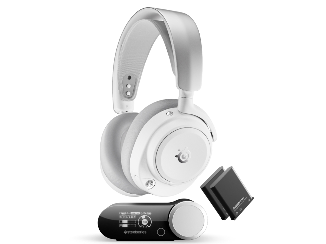 Auscultadores STEELSERIES Arctis Nova Pro Omni (Over Ear - Microfone - Branco)