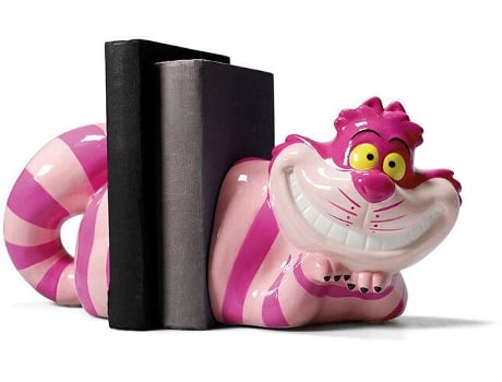 Livro Suporte Gato Cheshire Alice no País das Maravilhas 17 Cm Half Moon Bay