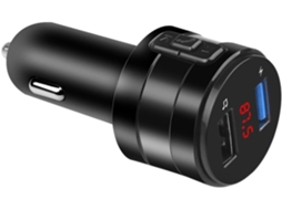 Transmissor De Rádio Automotivo 5.0 Com Duas Portas Usb E Função De Carregamento Rápido.