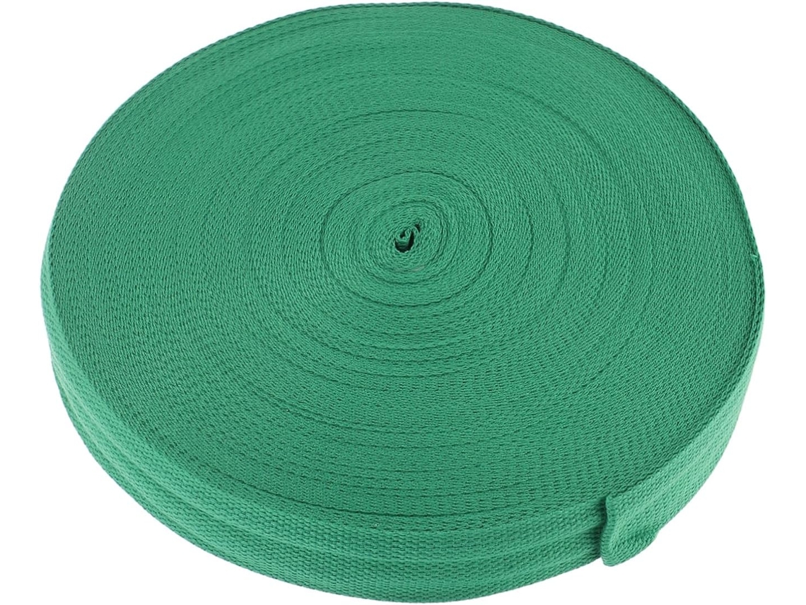 Rolo De Tiras Grossas De Algodão Para Sacolas, Poliéster E Algodão, Verde Claro
