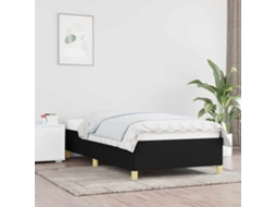 Vidaxl Estrutura De Cama Sem Colchão 100x200 Cm Tecido Preto