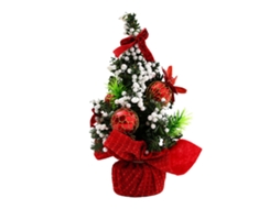 Árvore de Natal Mini de 20 Cm, Decoração de Mesa Vermelha para Natal LAXISCREED