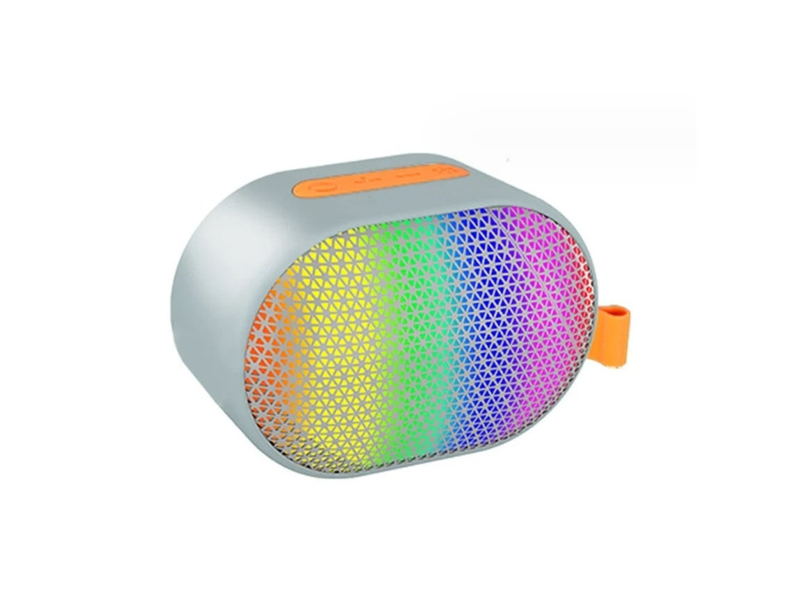 Alto Falante Bluetooth Yizhood S211 Com Rgb Light Hd Sound Dual Pairing Tws À Prova Dágua Cinza