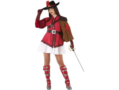 Fato de Mulher  Mosqueteira Vermelho (Tam: S - 34/38)