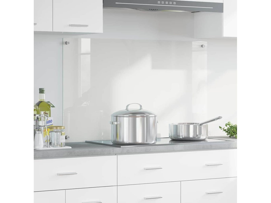 Vidaxl Painel De Cozinha Transparente 100 X 60 Cm Vidro Temperado