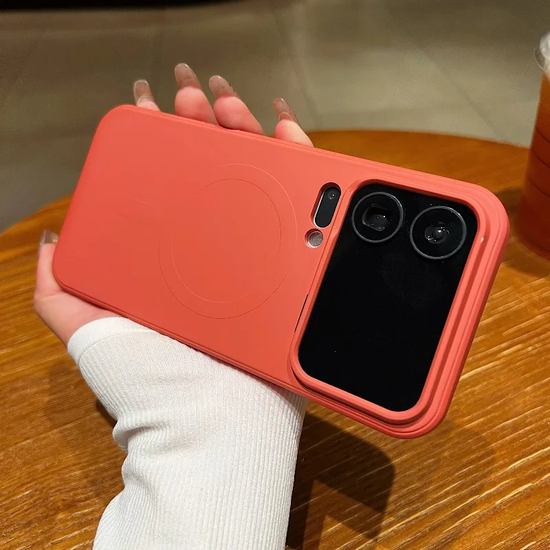 Capa Magnética De Silicone Líquido (camélia Vermelha Para Xiaomi 15 Pro), Resistente A Impactos E Ultrafina.