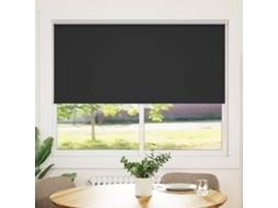 Vidaxl Cortina De Rolo Blackout, 164,4 X 175 Cm, Largura Do Tecido 160 Cm, Preta.