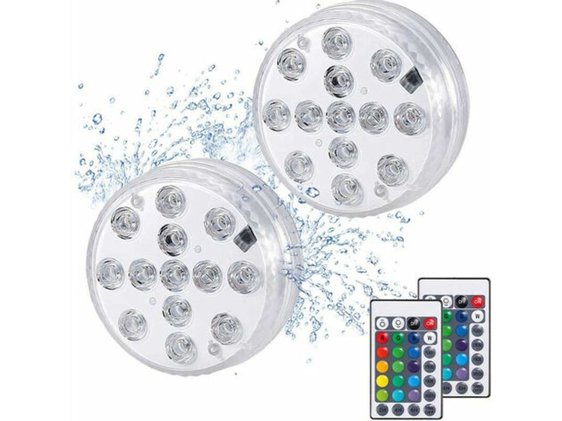 Luzes LED Submersíveis RGB 13 Leds com Controle Remoto Nova LINE, à Prova D'água IP68 para Spa e Aquário
