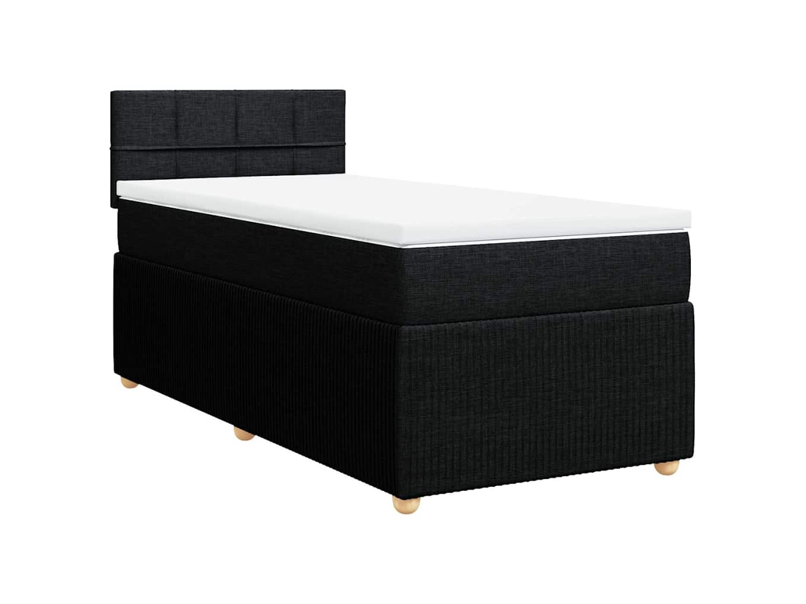 Cama com Molas/colchão 90x200 Cm Tecido Preto MAISON EXCLUSIVE