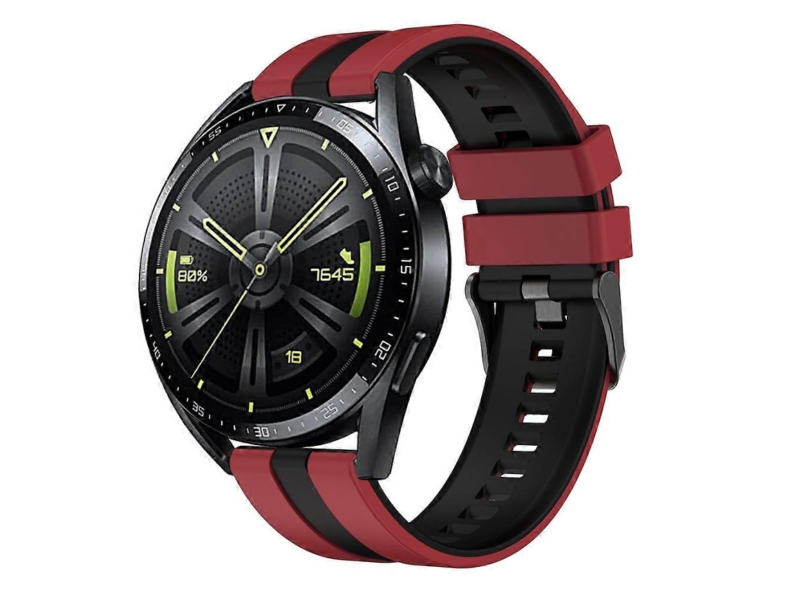 Pulseira De Silicone Vertical Bicolor Para Relógio