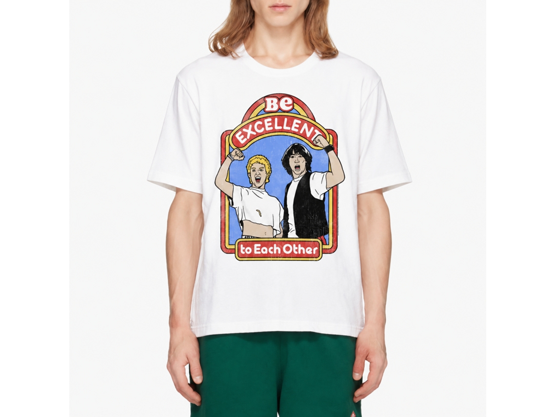 Rockinstone Bill And Ted Excellent Storybook White Adult T-shirt Size:m