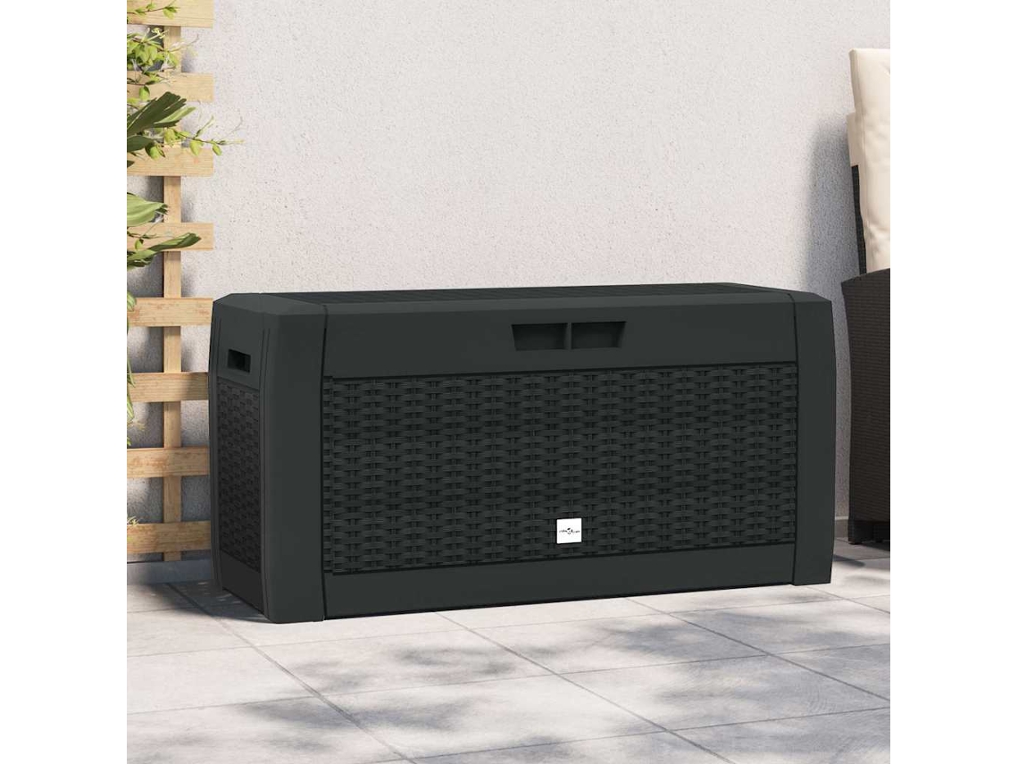 Vidaxl Caixa De Arrumação Jardim 119x48x60 Cm Polipropileno Antracite