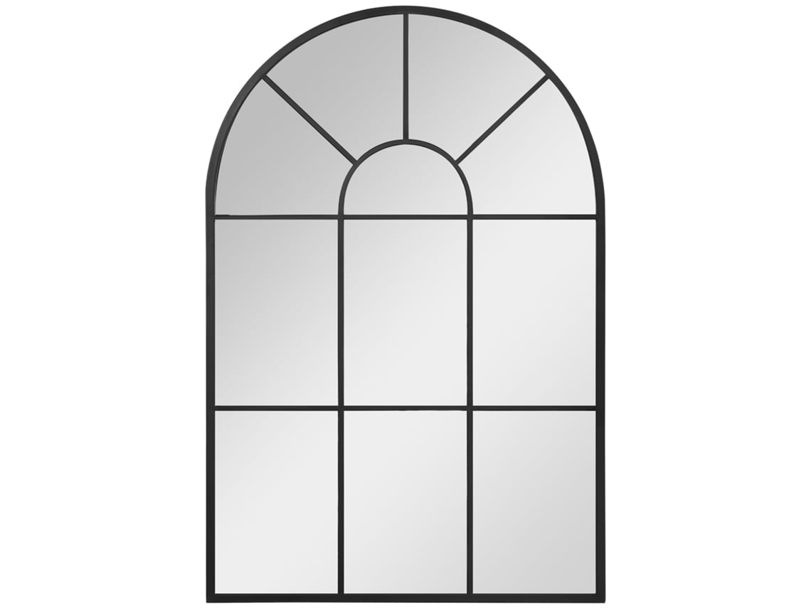 Espelho de Parede Metal e Vidro Cor Preto 60x91 cm Homcom