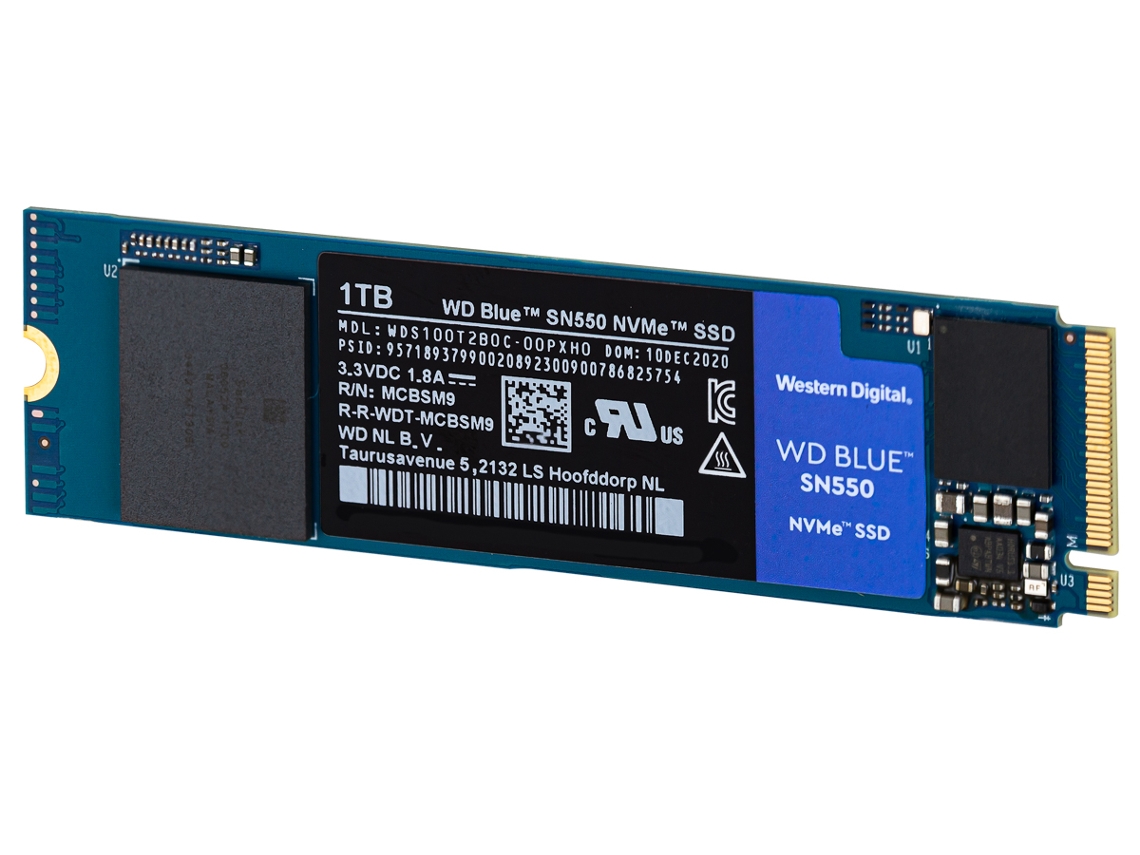 Disco SSD Interno WD Blue SN550 (1 TB - NVMe - 2400 MB/s) | Worten.pt