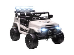 Carro Elétrico, Na Cor Branco, Ideal Para Crianças, Com Design Prático E Funcional, Acabamento Cuidado