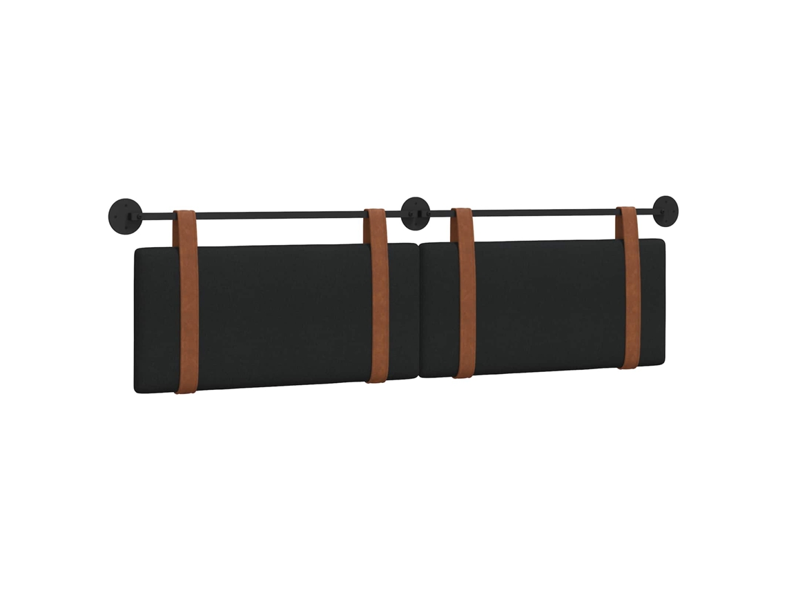 Conjunto 1 Cabeceira Suspensa Vidaxl Preto Couro Sintético (170 X 55 X 5 Cm)