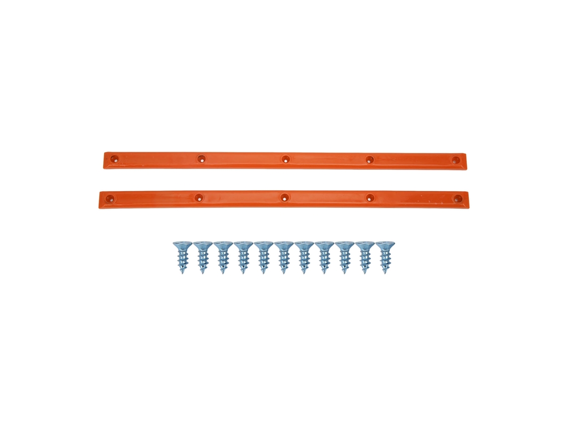 Rails Rib Bones Mali para Longboard, resistente ao desgaste, instalação fácil, proteção lateral, laranja