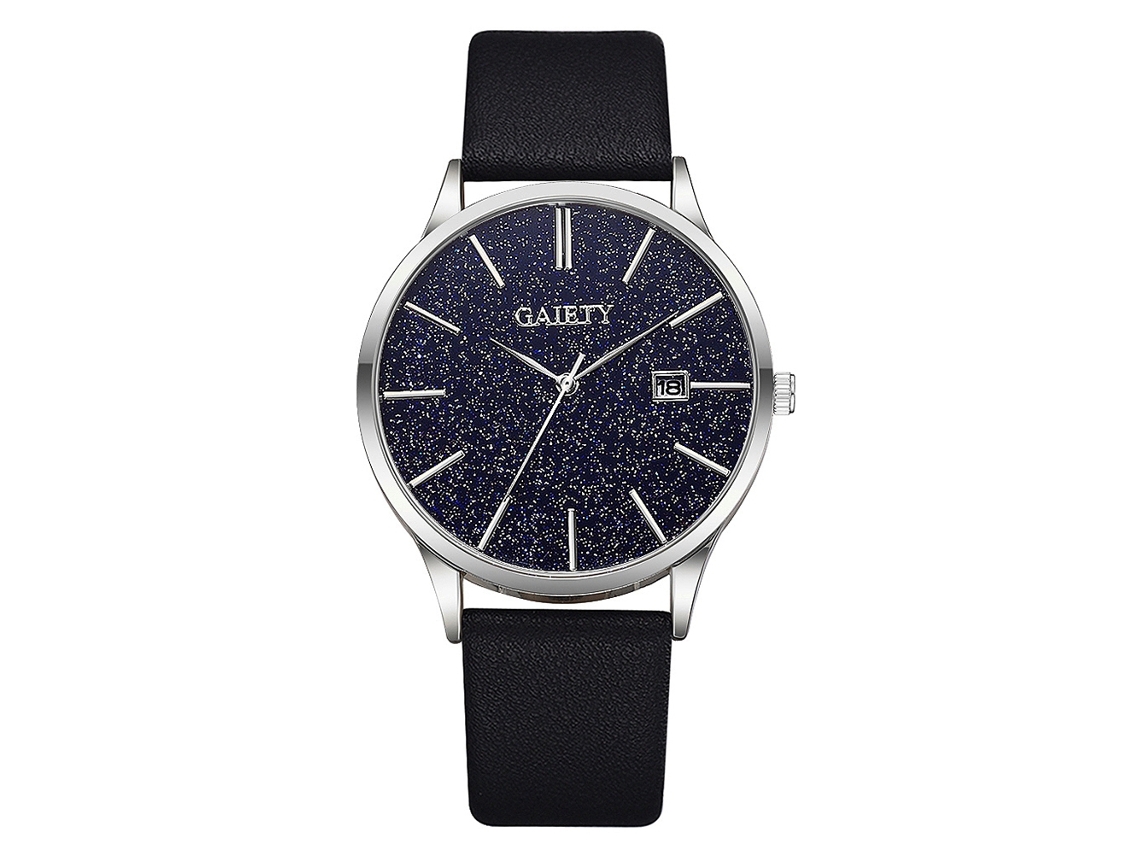 Relógio Masculino de Quartzo com Cinto de Couro Pu e Dial de Céu Estrelado Fashion