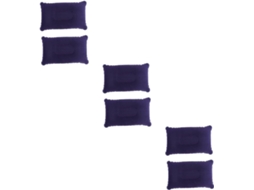 Conjunto de 3 Travesseiros Viagem Infláveis Ultraleves com Revestimento Aveludado para Pescoço, CHABERLU