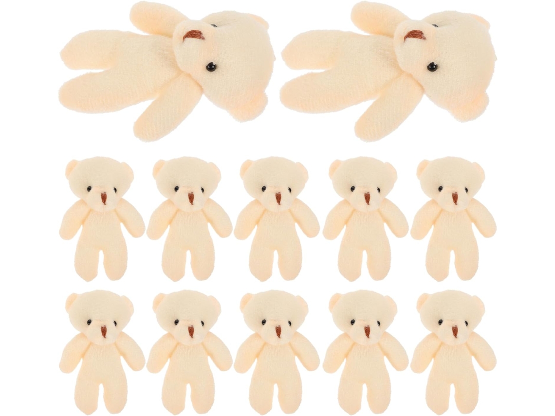 Conjunto De 20 Miniaturas Ursos Pelúcia Portáteis Para Pendurar,