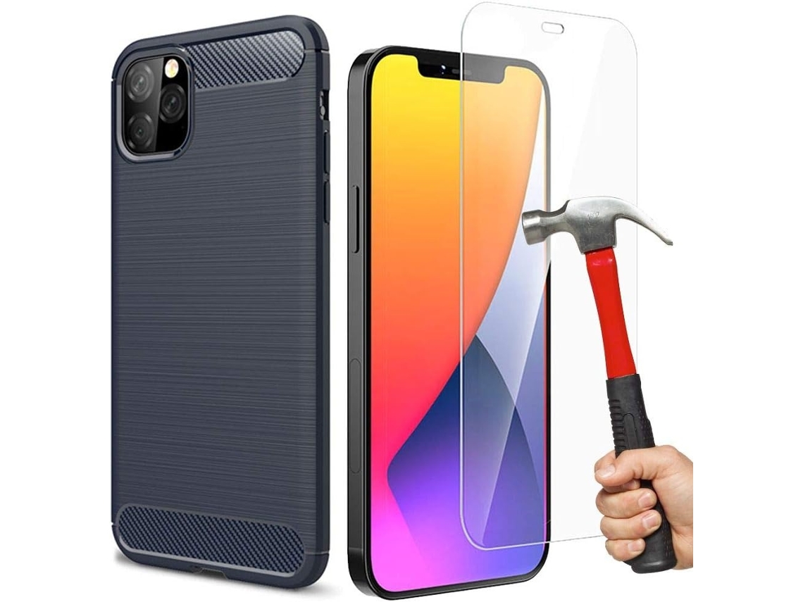 Película De Ecrã Para Iphone 12, Azul Elysve