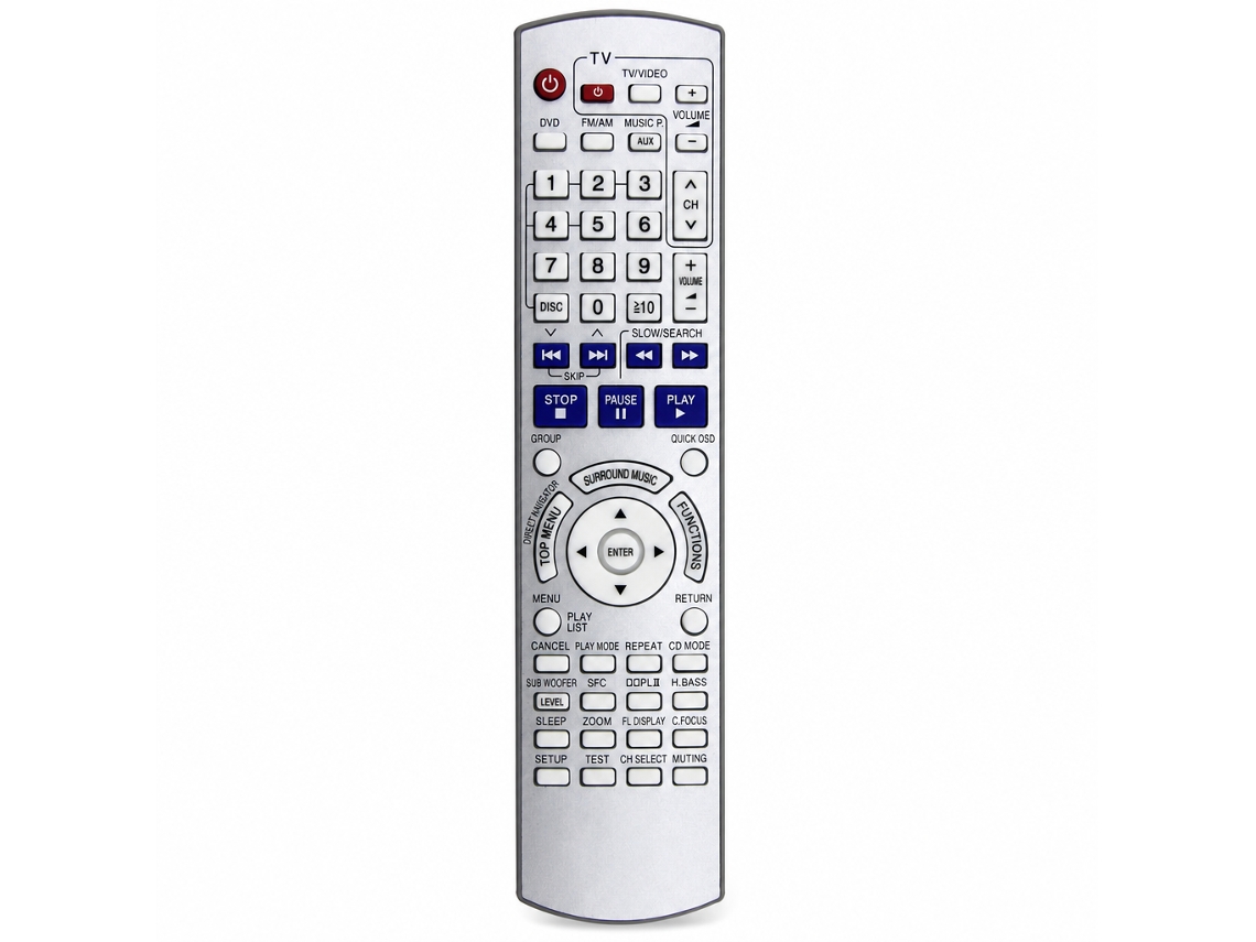 Comando À Distância Compatível Com Tv/dvd Panasonic, Modelo Eur7662y30