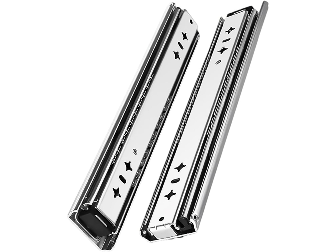 Corrediça Linear Com Extensão Total, Trilho Com Rolamentos De Esferas, Fechamento Suave Sem Suporte, Trilho Telescópico