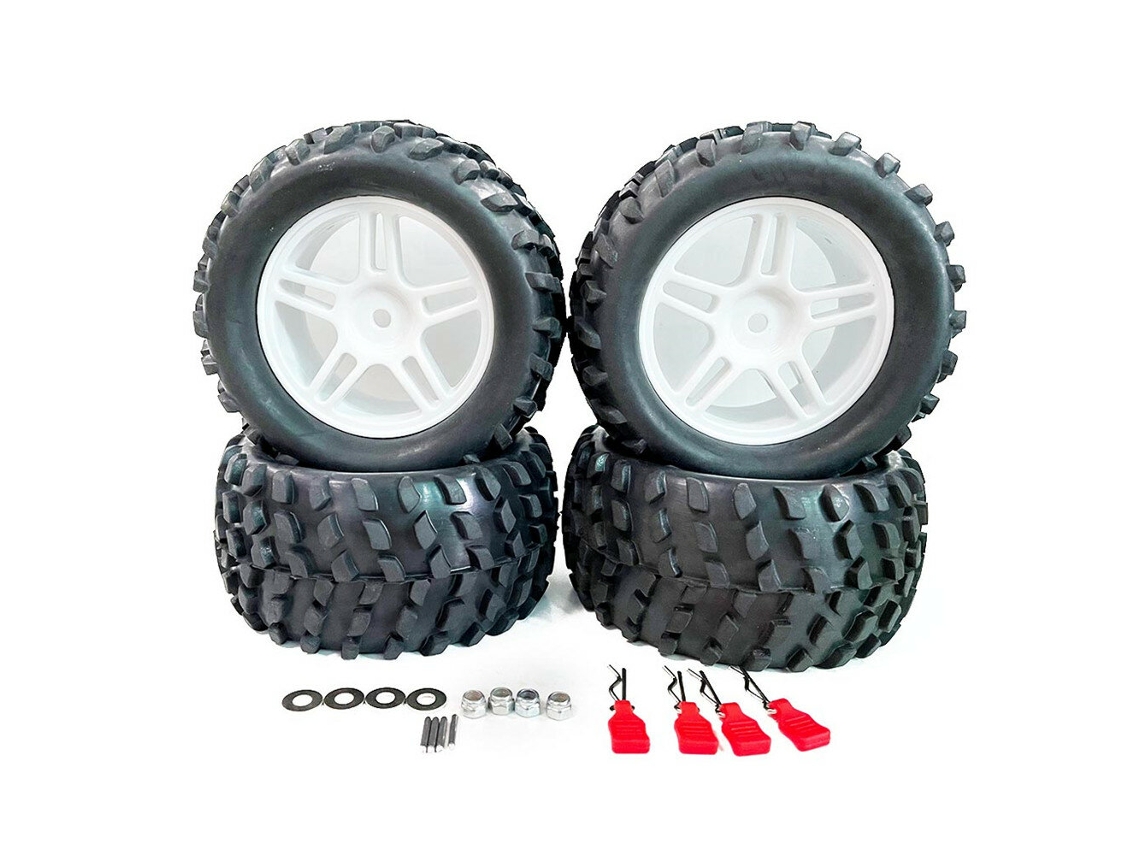 1823w c 4pcs Rodas Pneus Maiores Atualizados Encaixe Hexagonal 12mm para Wltoys 144001 144010 124017 124018 124019 Rc MDUG
