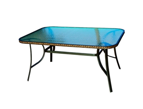 Mesa aluminio montilla marron 155x99 cm