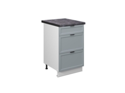 Móveis de cozinha Fame-Line, 50cm, PT Antracite, Azul claro-cinza, Branco, VICCO