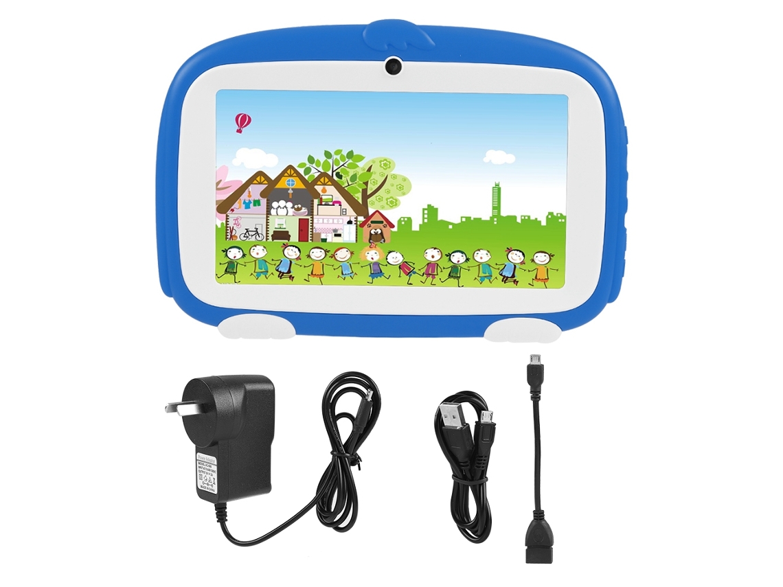 Tablet Inteligente Para Crianças My-q718: 7in, Câmera Dupla, Wifi, Aprendizagem, 8g, Azul.