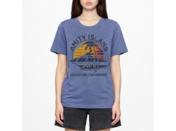 Rockinstone Jaws Movie Amity Island Surf Solid Light Blue Adult T-shirt Size:s