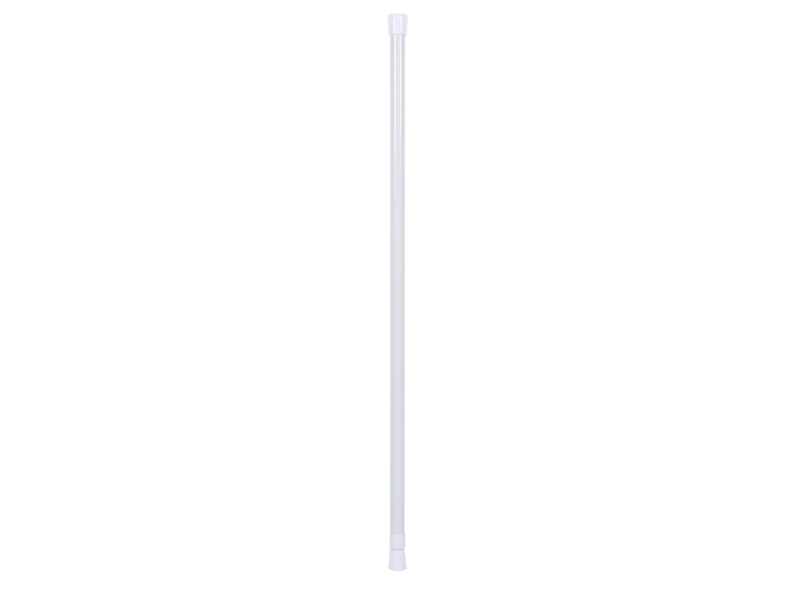 Varão telescópico para cortina com mola, compressão ajustável, adequado para comprimentos de 105 a 190 cm.