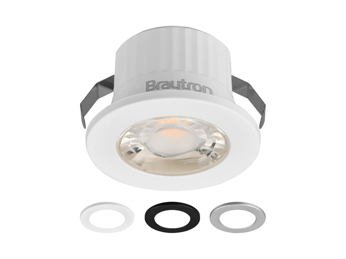 Mini Spot Led Redondo 3 Cores 3W 6500K Ip54 BRAYTRON