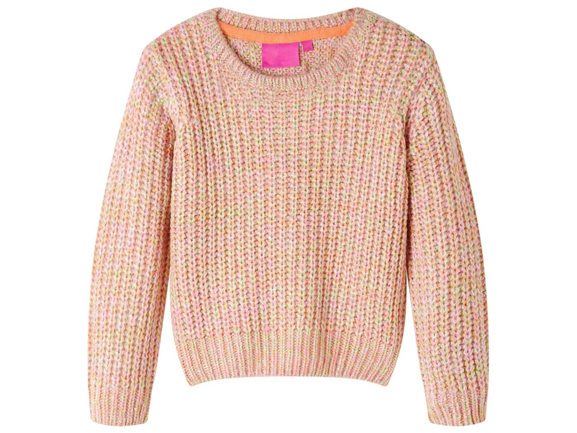 Camisola De Malha Para Criança Rosa-suave 128