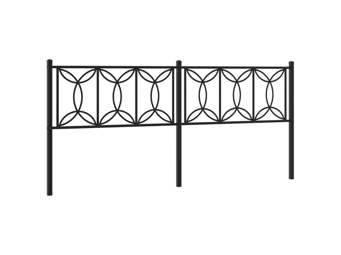 Headboard, Headboards Vidaxl Preto Metal (193 Cm)